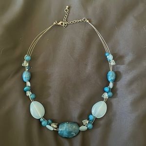 Beautiful blue statement necklace